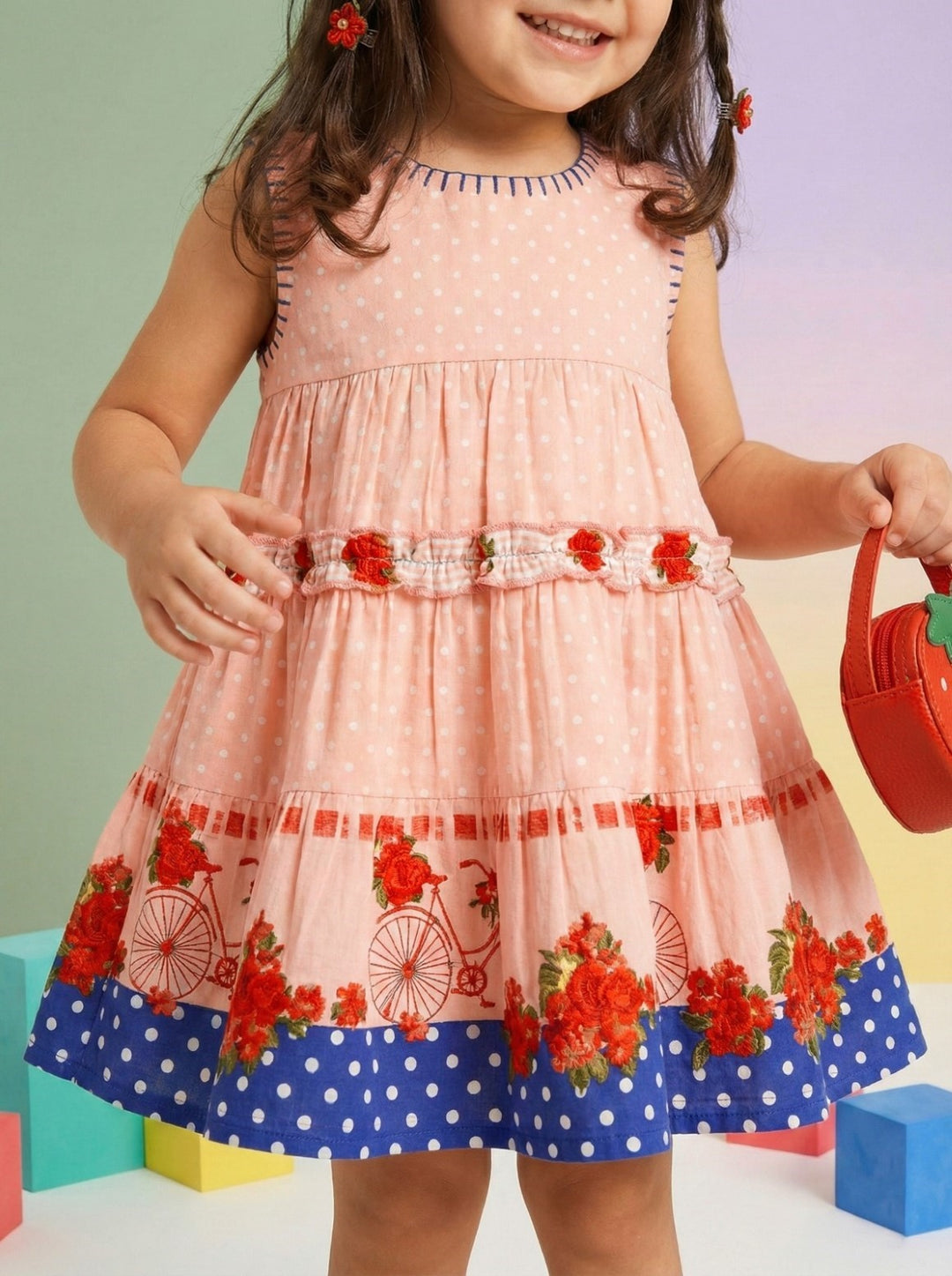 Joy Rose printed cotton dress