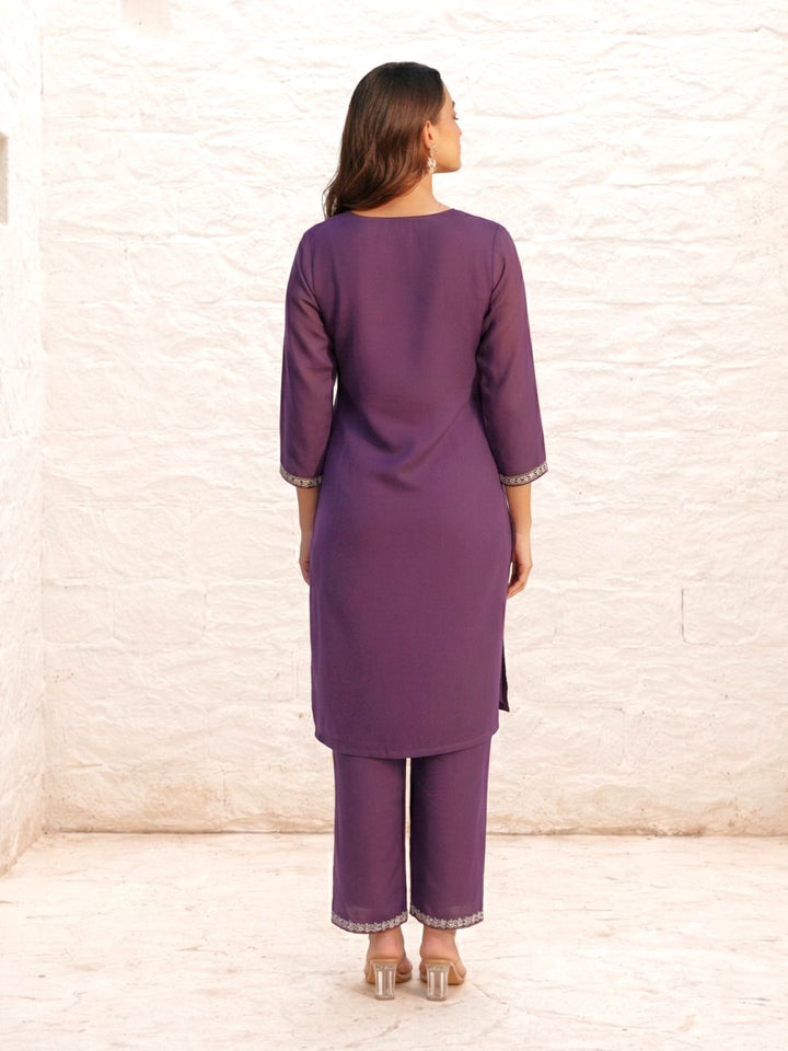 Parikrama Orchid embroidery co-ord set