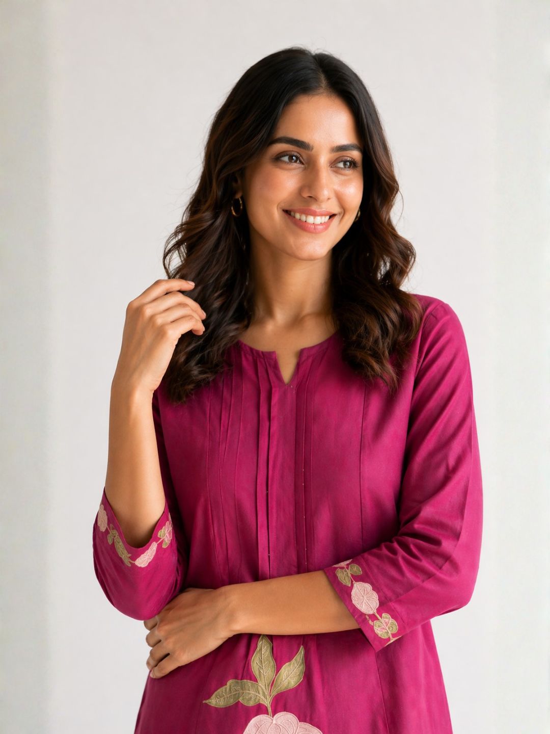 Jayna Mulberry Embroidered Kurta Pant Set