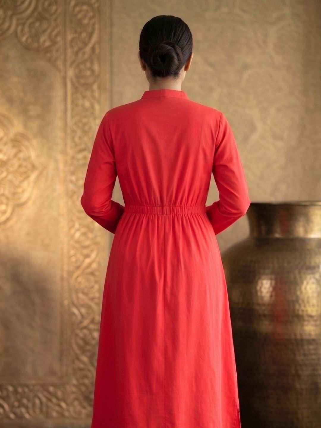 Niharika Apricot cotton Dress