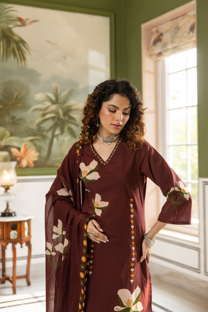 Karen borde cotton suit set