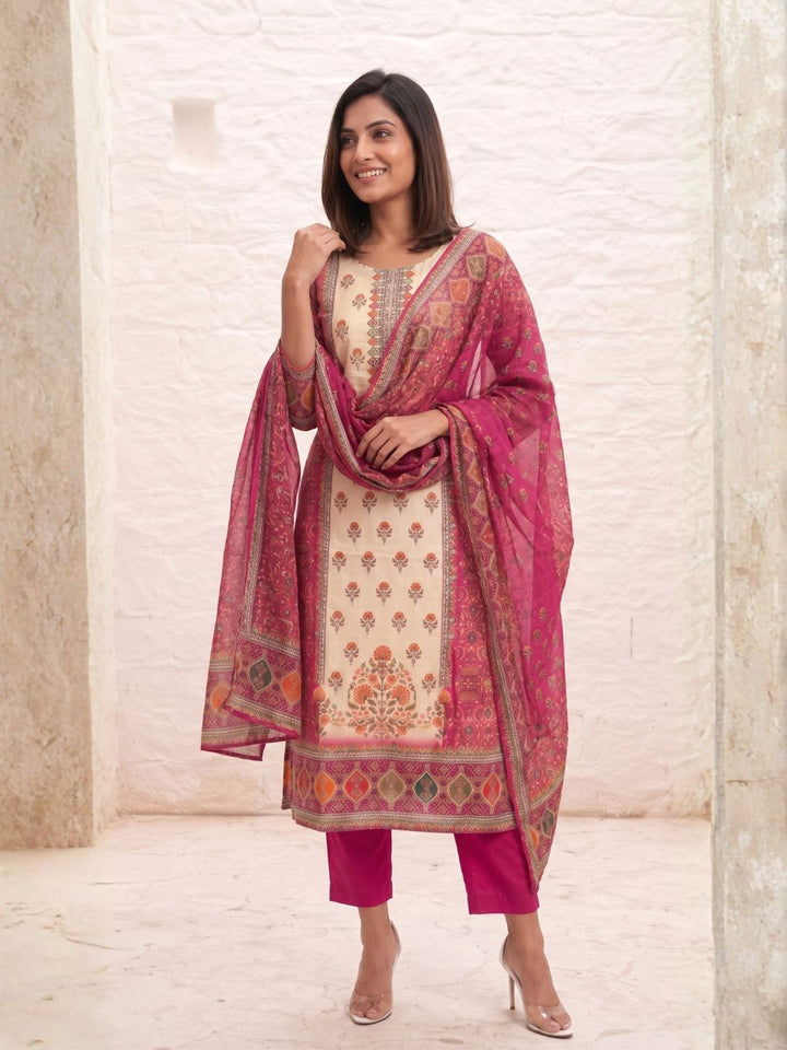 Shanti Rose Printed Suit set