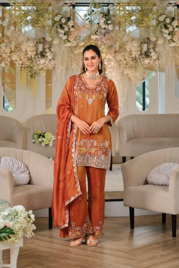 Areesa copper full work suit set