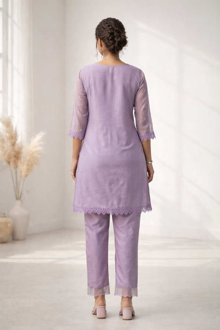 Anumeha lavender work co-ord set