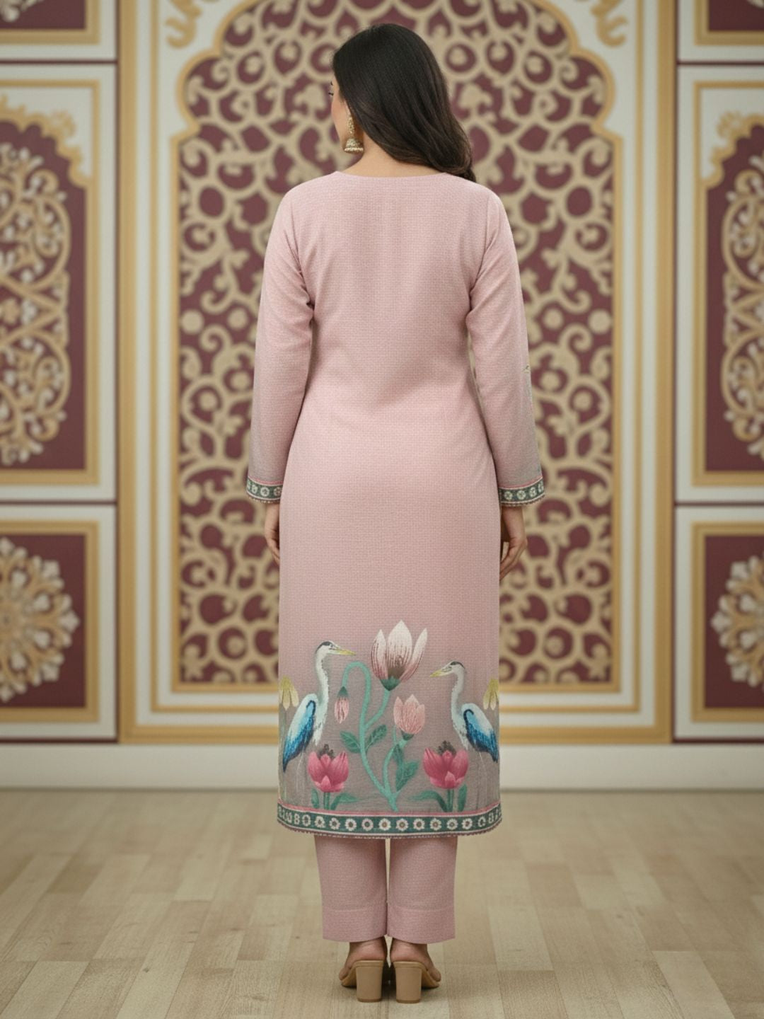 Reet Mauve Printed Work Suit Set