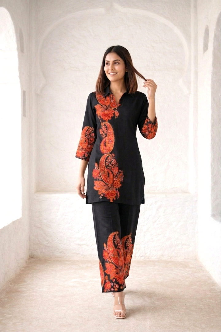 Akshara sepia printed co-ord set