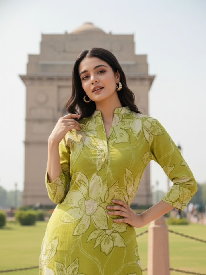 Maurya Shamrock Cotton Kurta Pant Set