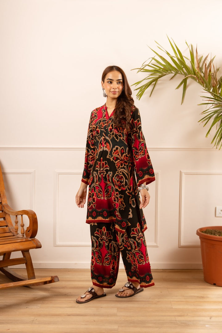 Karen ruby printed co-ord set