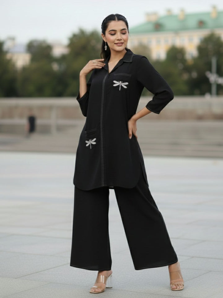 Jayti onyx Butterfly Cotton Co-ord Set