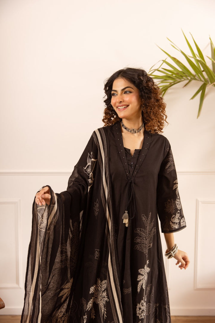 Karen carbon cotton suit set