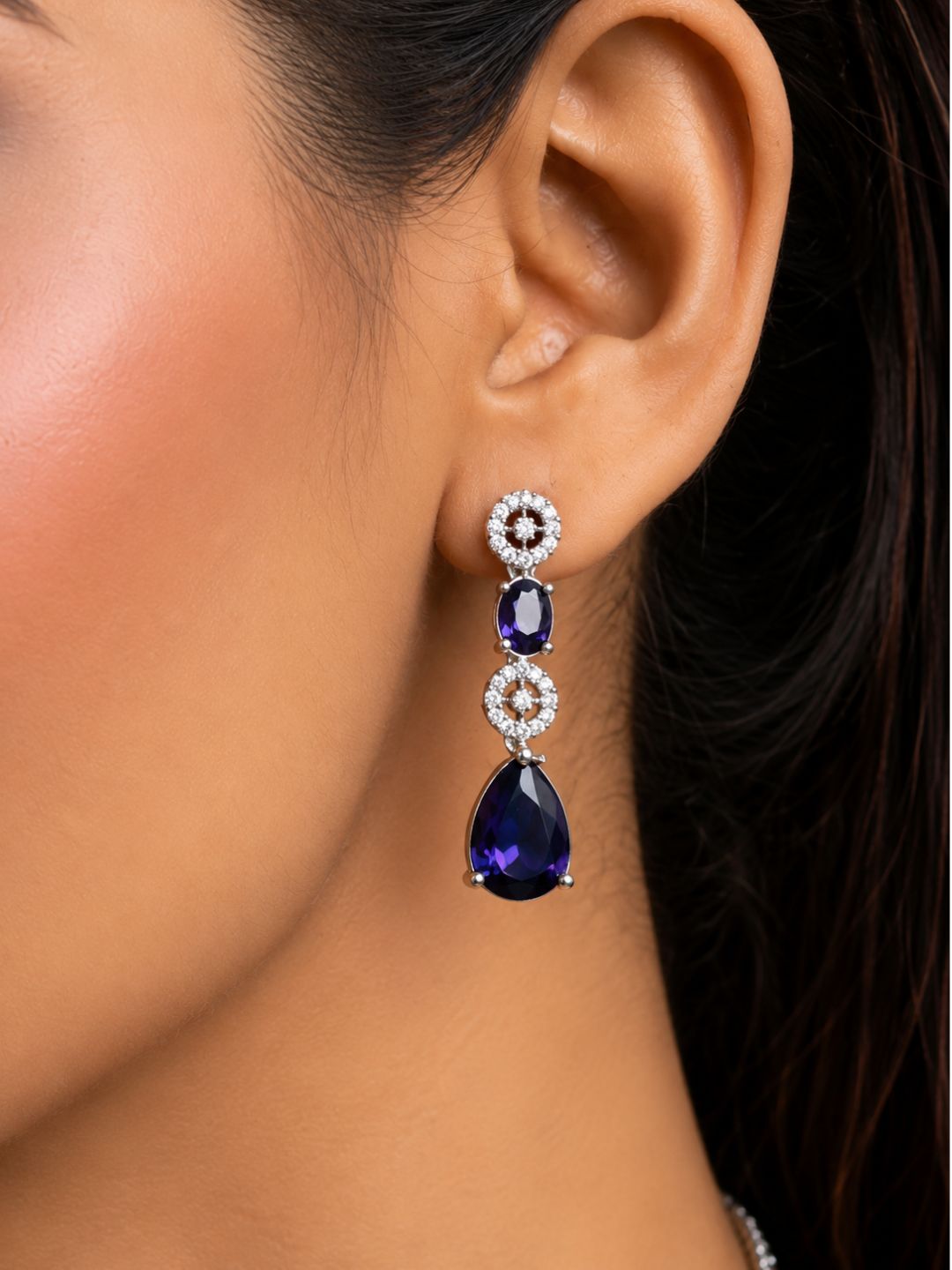 Nayra diamond necklace with earings set
