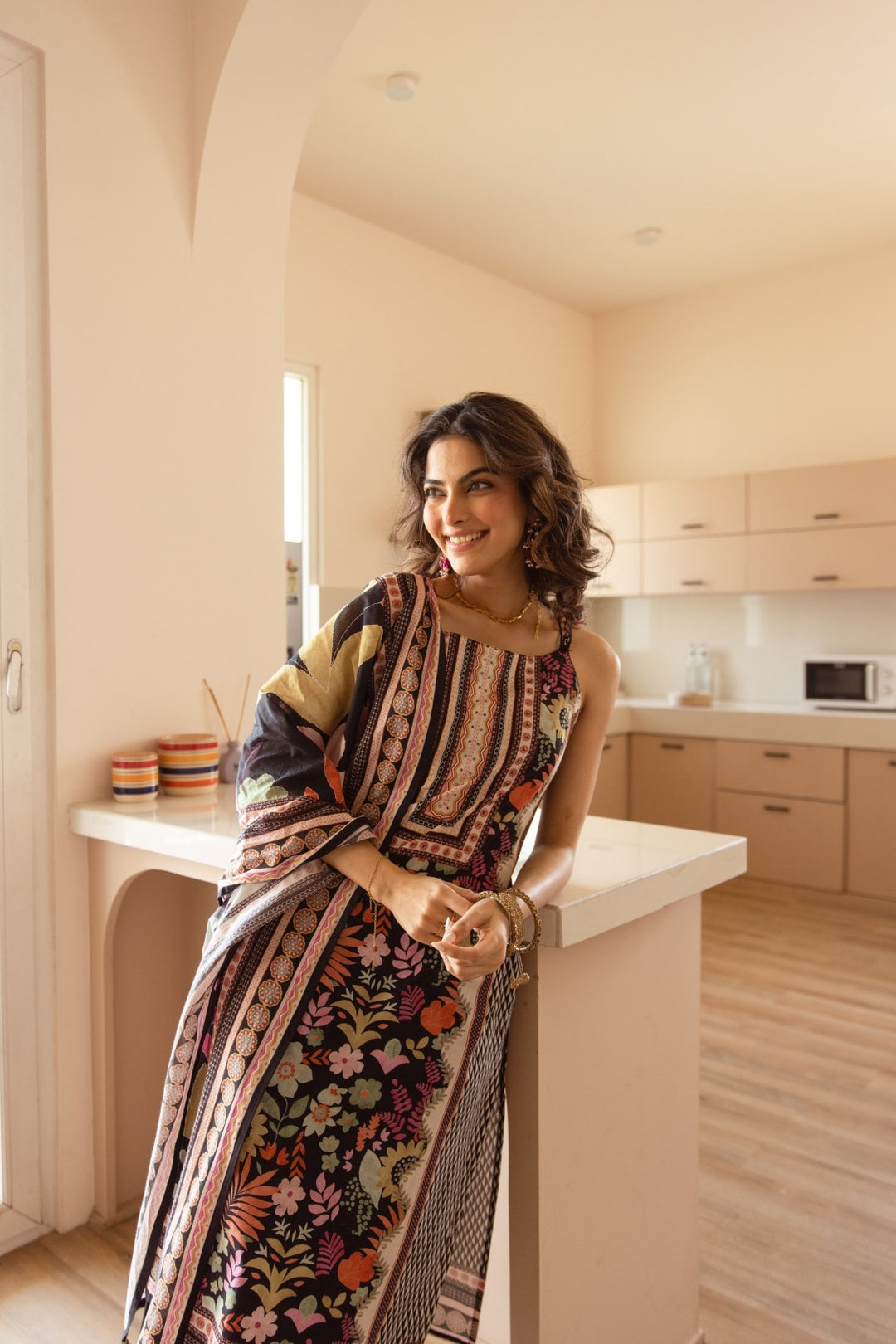 Karen Moonstone printed cotton suit set