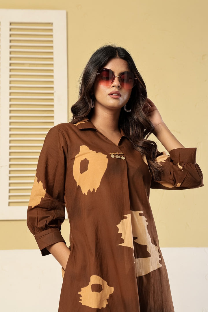 Poppi Caramel cotton Co-ord Set