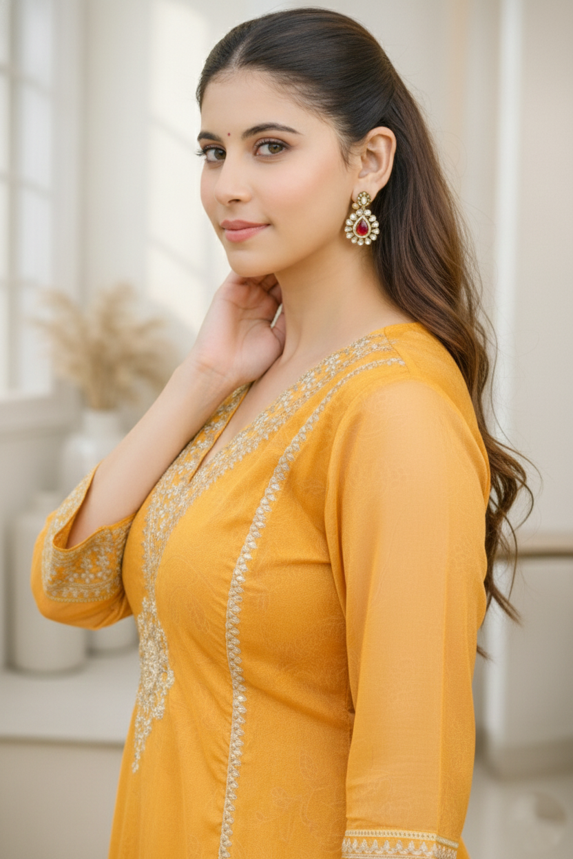 Palash sunshine full work suit set