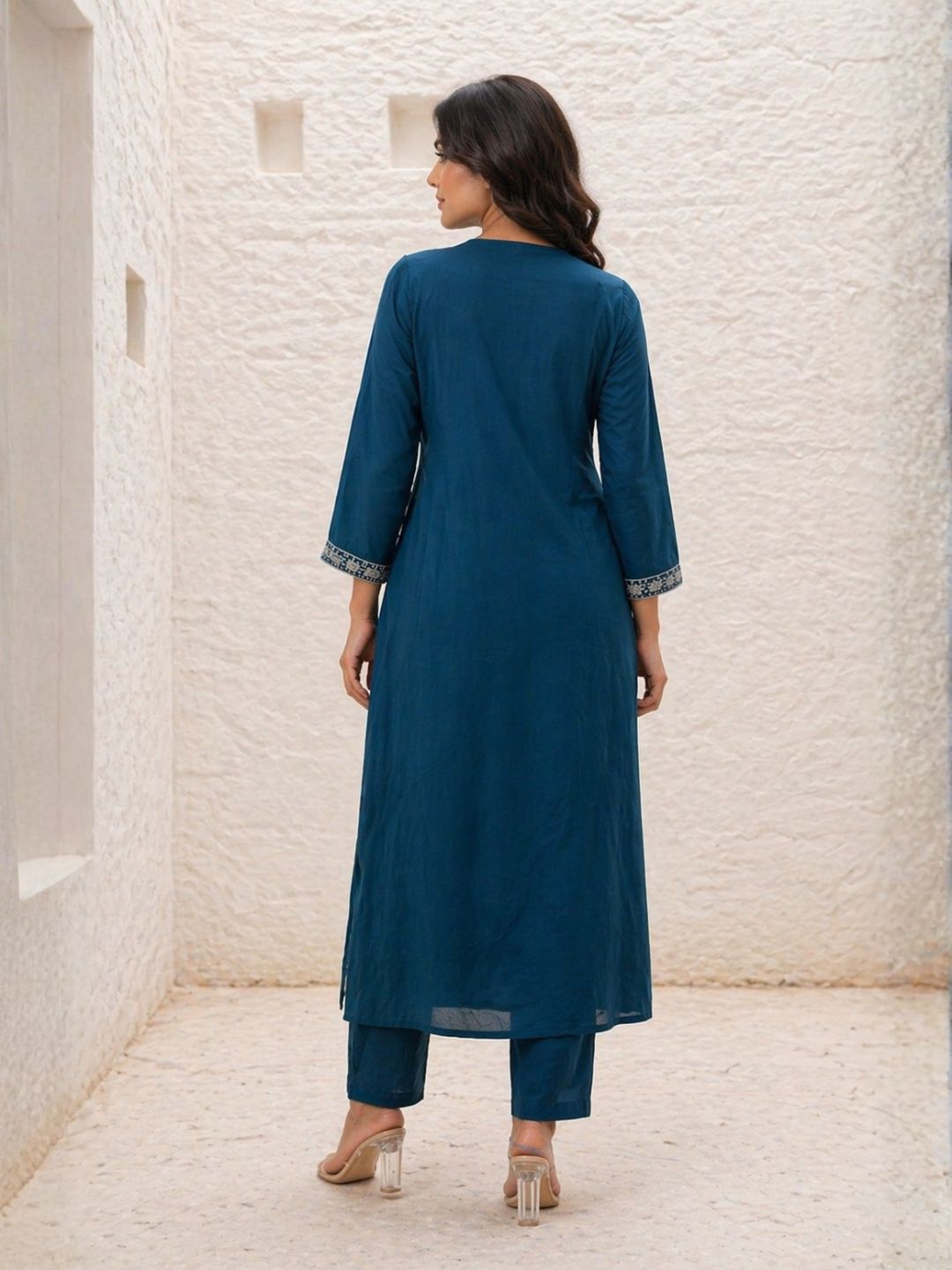 Vairagi Nile Cotton Embroidered Suit Set