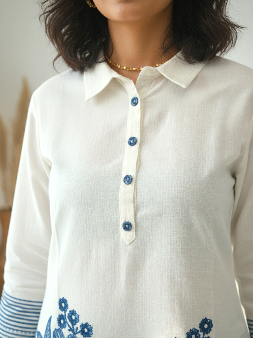 Reet Stripes Embroidered Co-ord Set