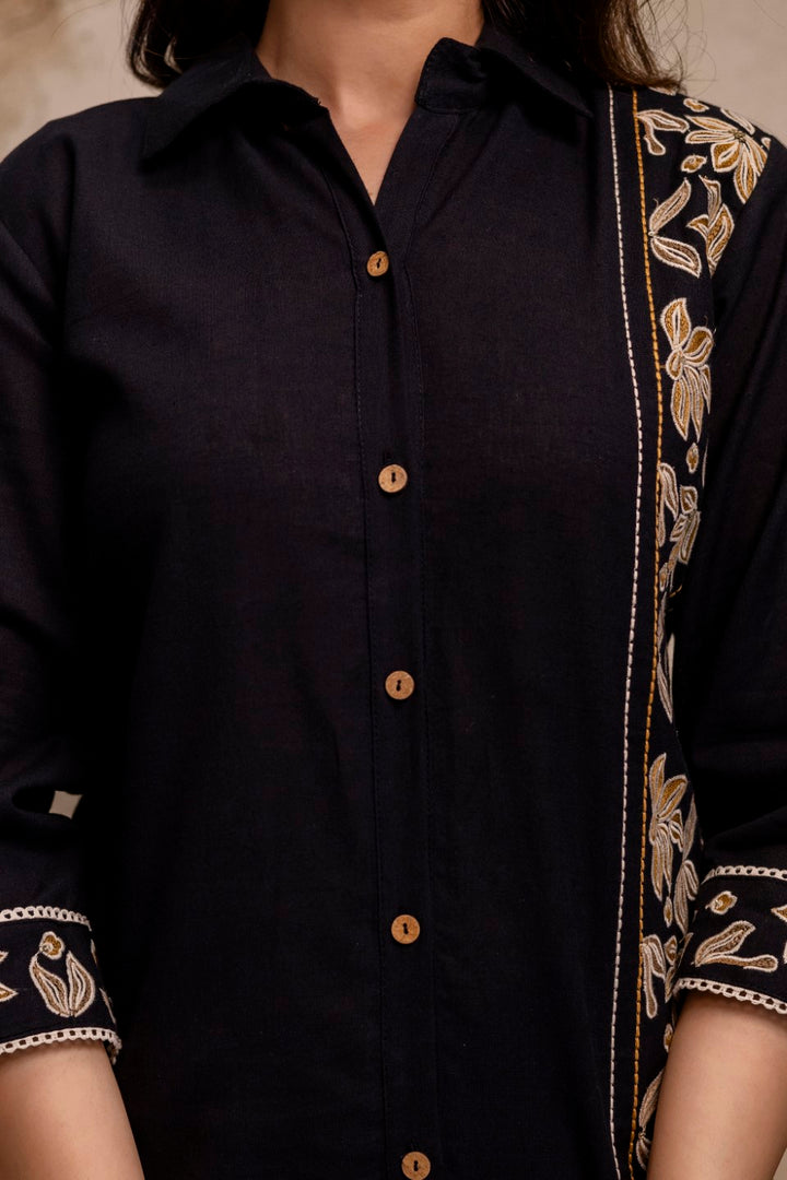 Viyona Jet Embroidered Co-ord Set