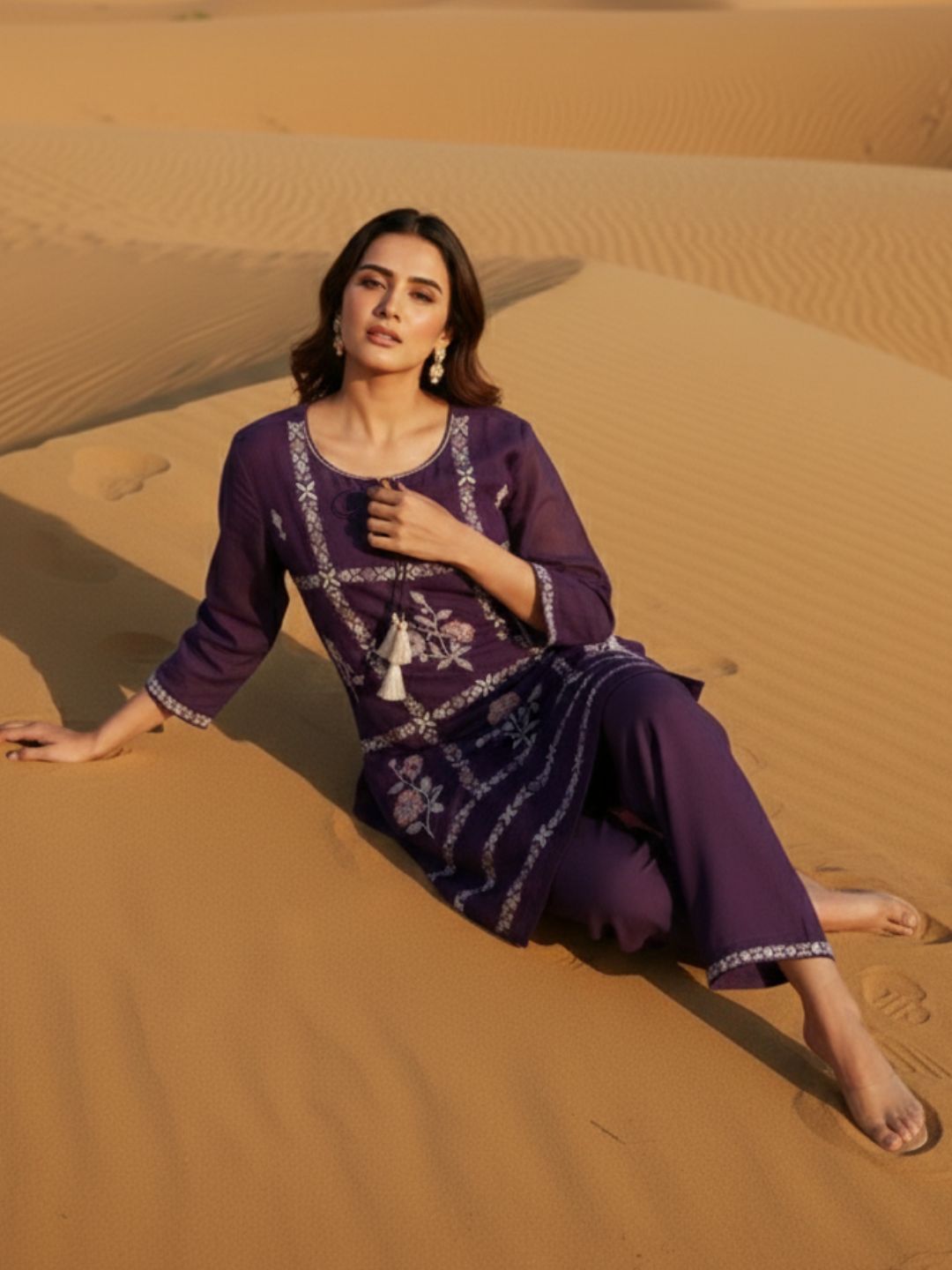 Parikrama Orchid embroidery co-ord set