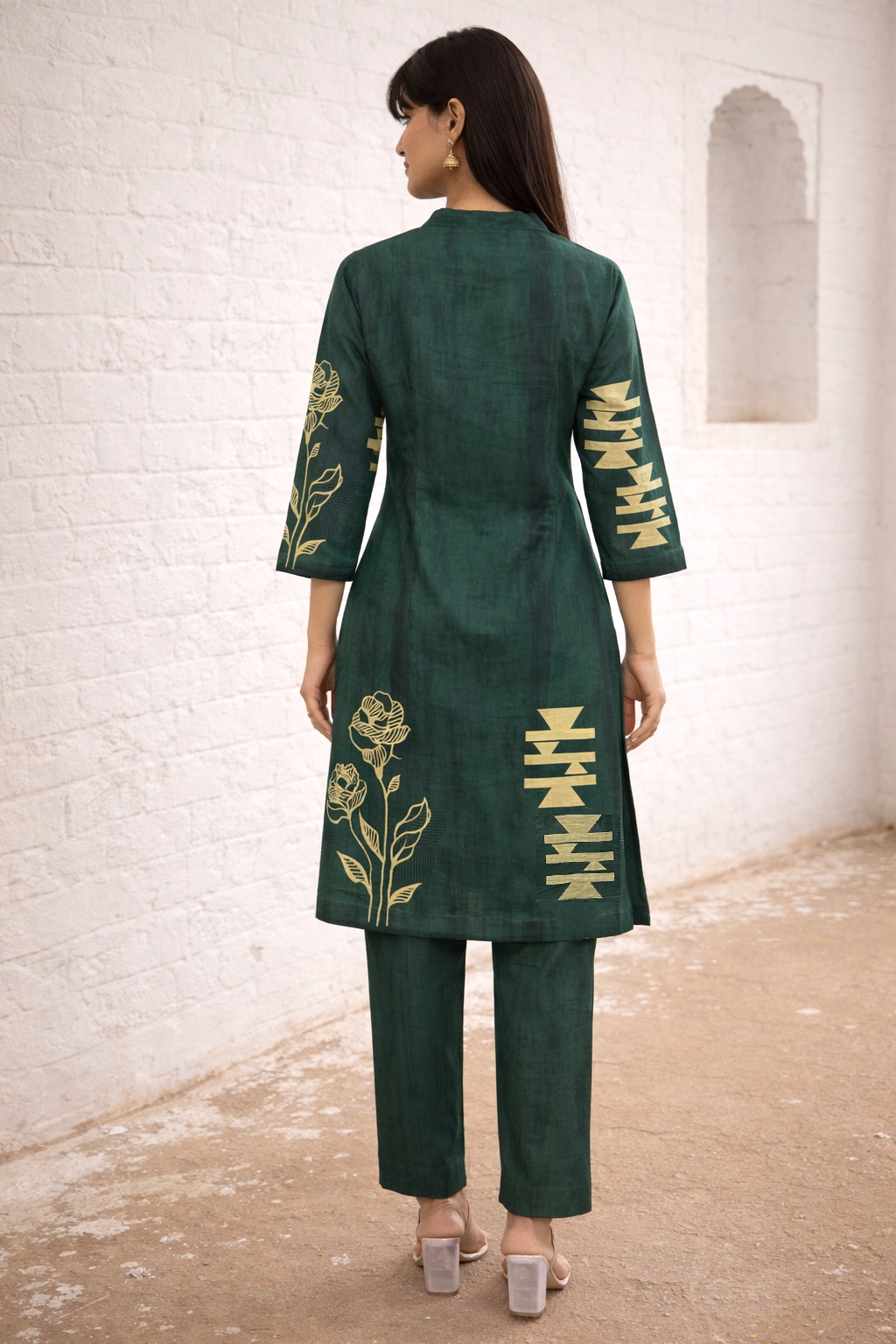 Swades moss cotton Kurta pant set