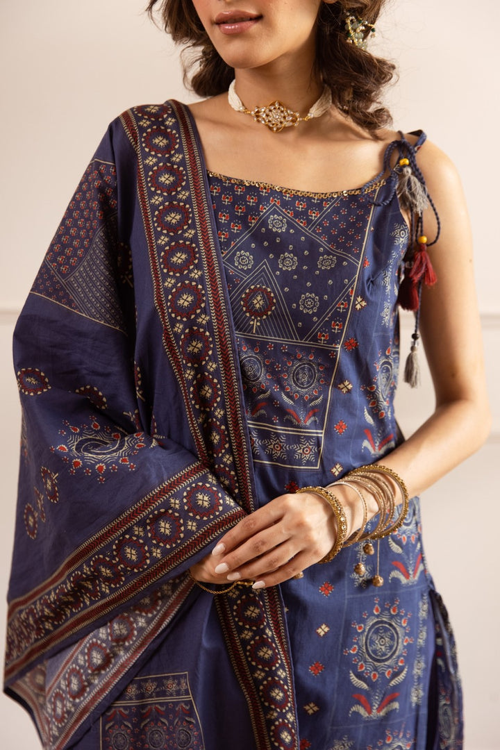 Karen jay cotton printed suit set
