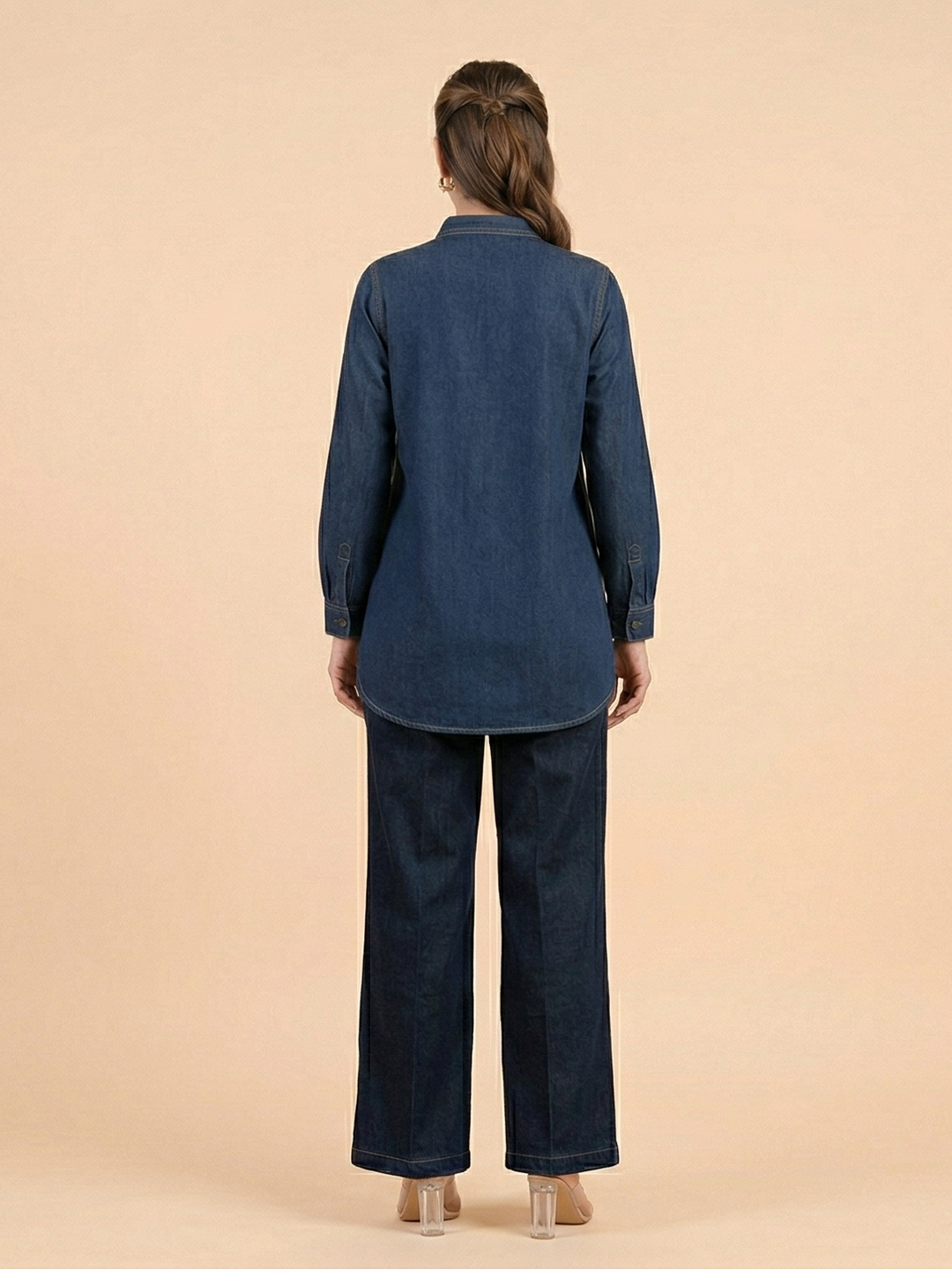 Prisha heart denim co-ord set