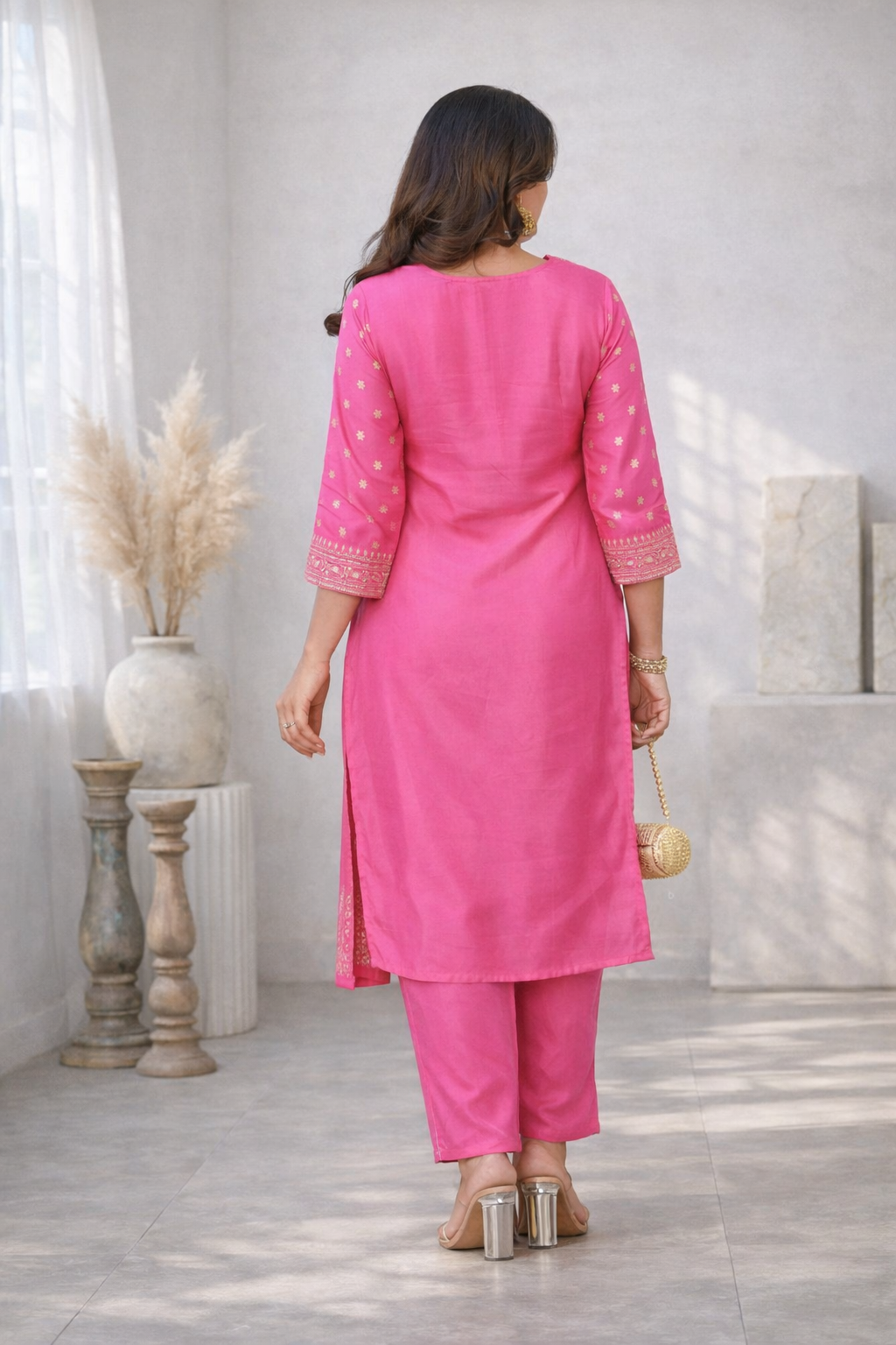 Palash Rose Full Work Suit Set