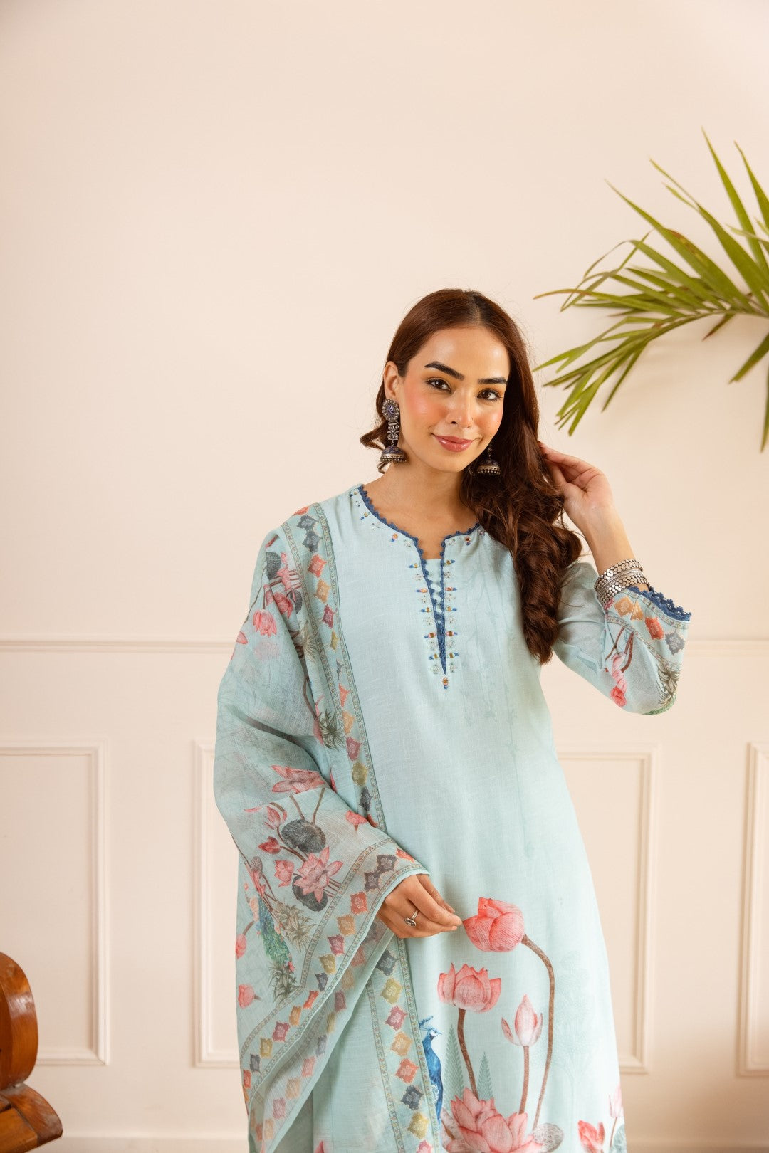 Karen vivid cotton suit set