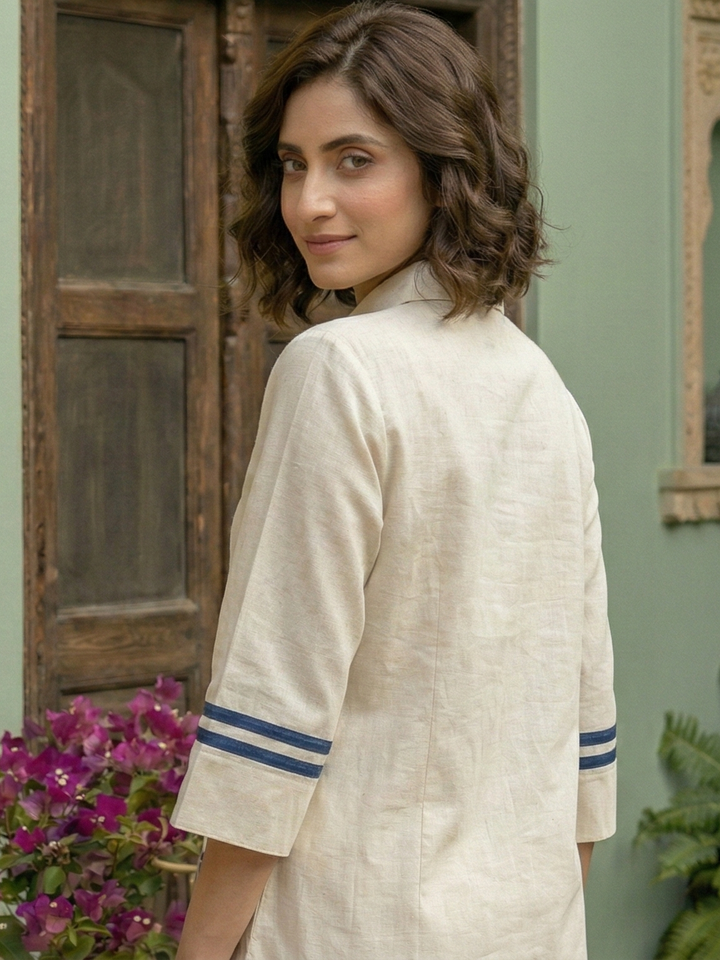 Ridhika ocean embroidery cotton co-ord set