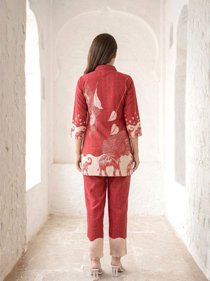 Akshara canta printed Cotton co-ord set