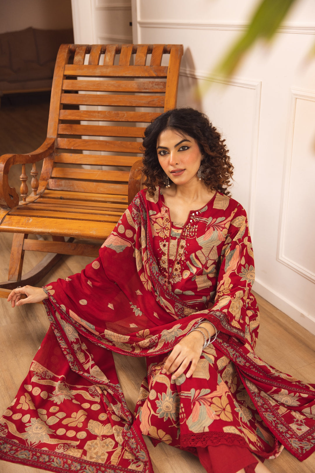 Karen barn printed cotton suit set