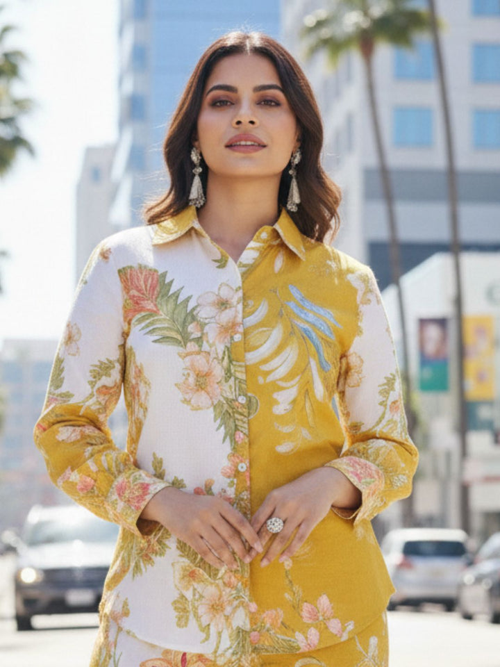 vastramaya amber cotton printed co-ord set