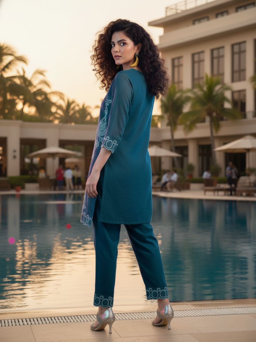 Srijan Fern Embroidered Co-ord set