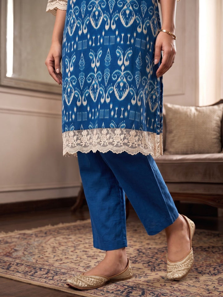 Tashvika Indigo Cotton Kurta Pant set