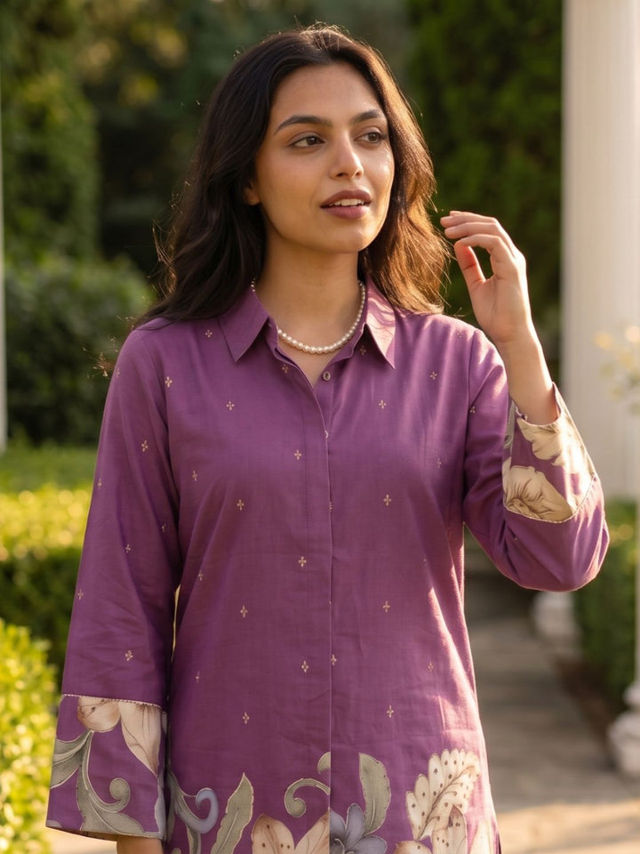 Shanti Mulberry Printed Cotton Co-ord Set