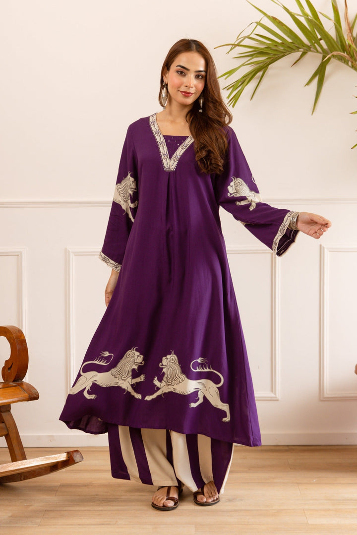 Karen munsell printed kurta pant set