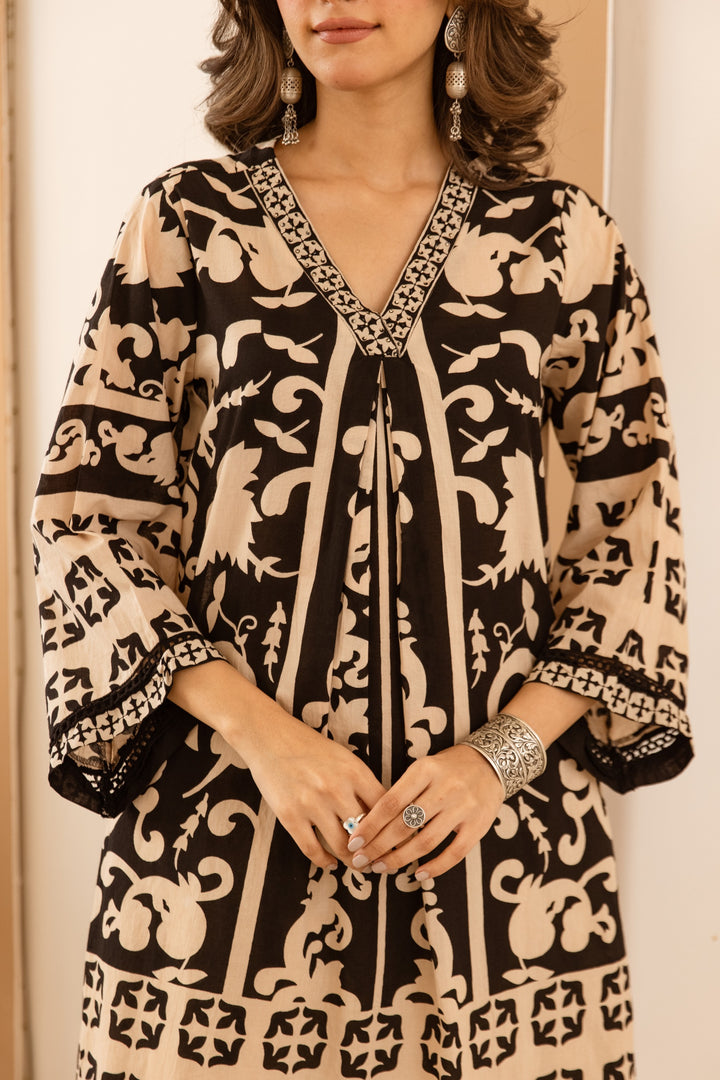 Karen kal cotton printed co-ord set