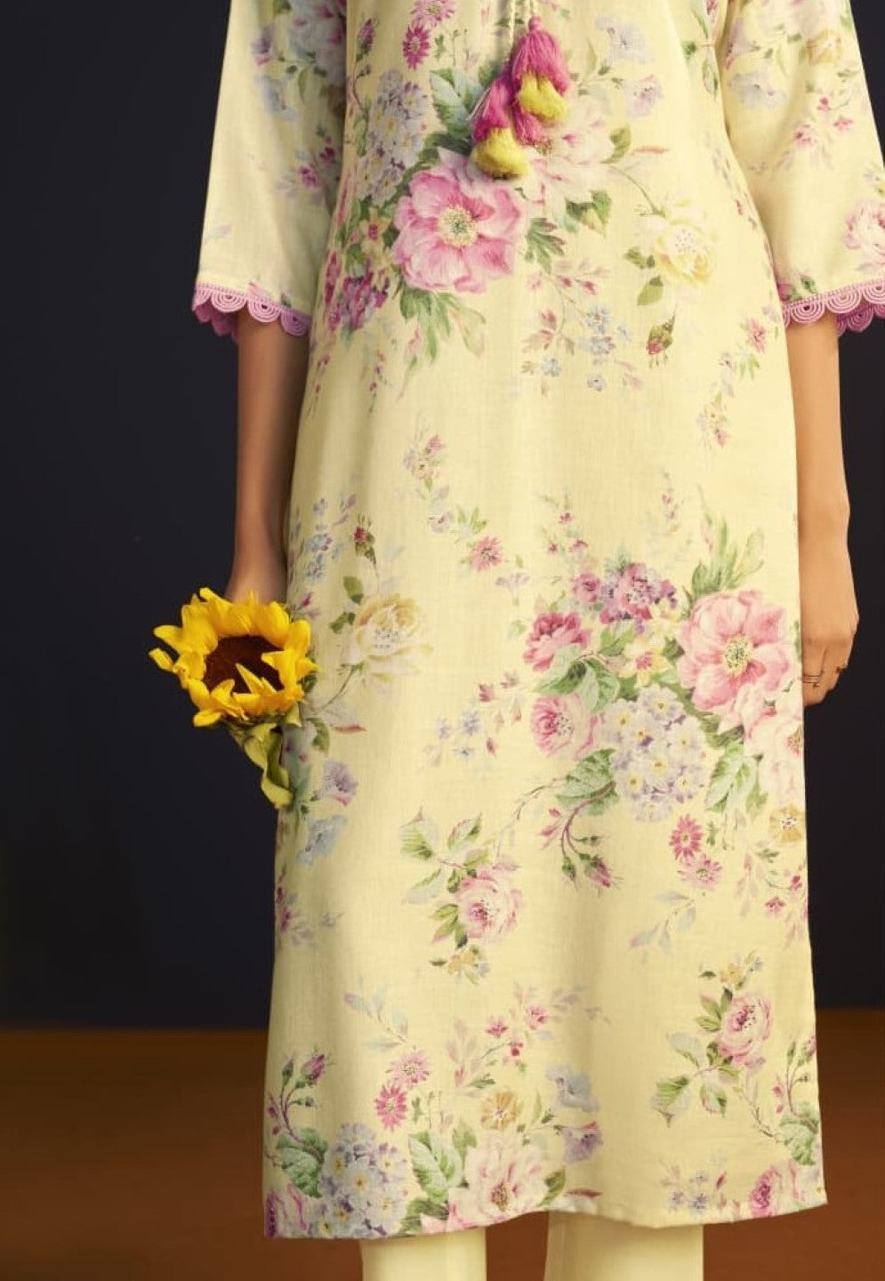 Itrh canary cotton linen suit set