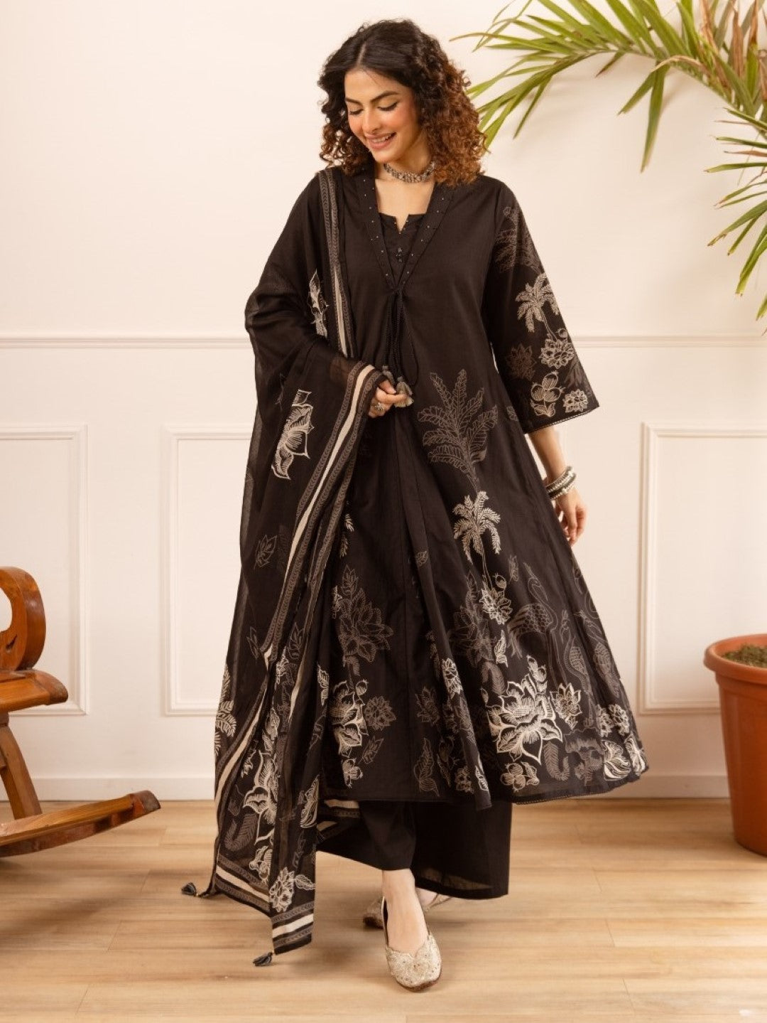 Karen carbon cotton suit set