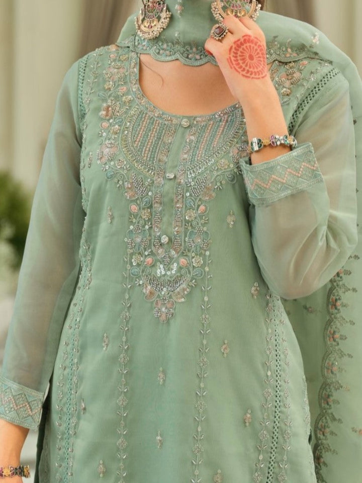 Adab minty full work suit set