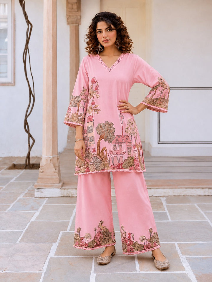 Itrh Blush Cotton Co-Ord Set