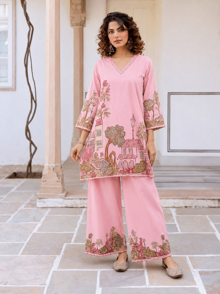 Itrh Blush Cotton Co-Ord Set