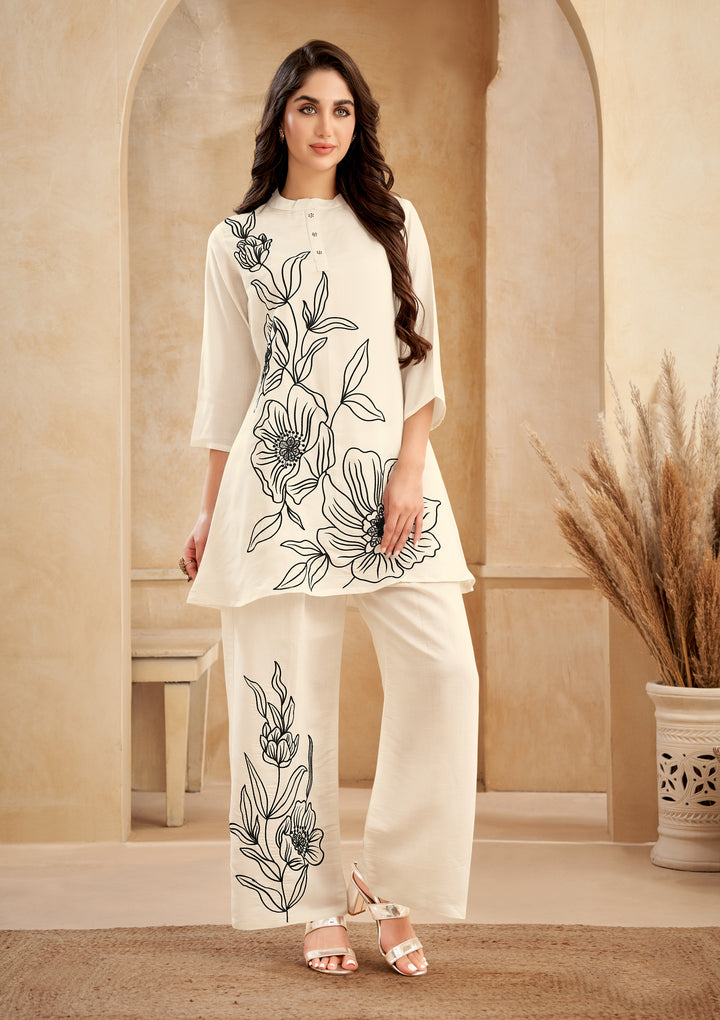 Asmi Frost Embroidered Co-ord Set