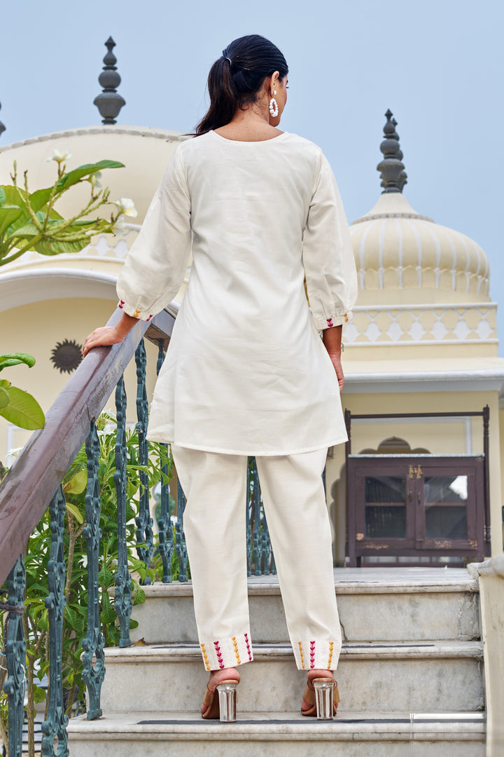 Darika slate embroidery co-ord set