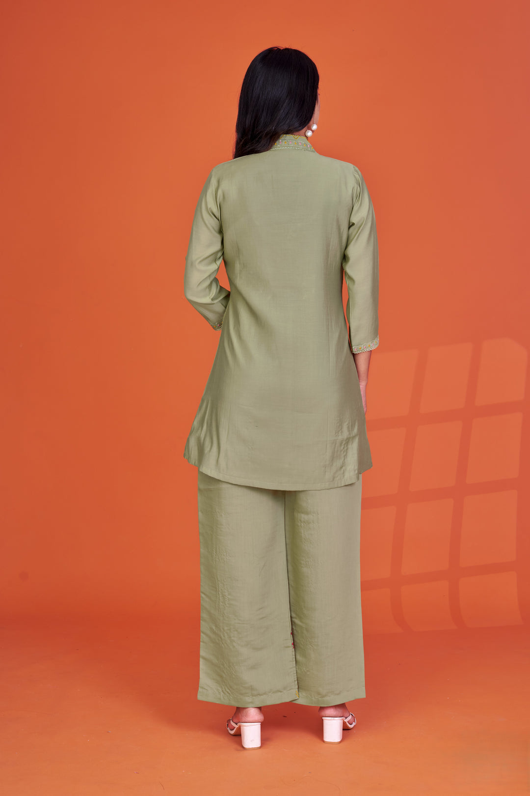 Darika Sage embroidery co-ord set