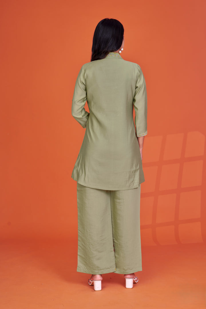 Darika Sage embroidery co-ord set