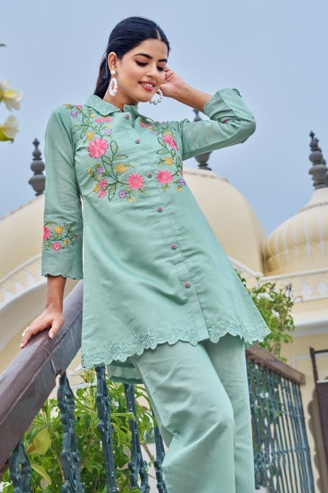 Darika Vivid Embroidery Co-ord Set