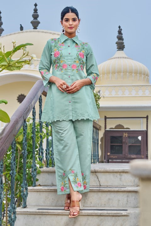 Darika Vivid Embroidery Co-ord Set