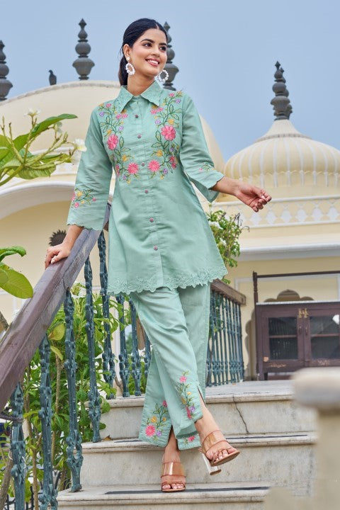 Darika Vivid Embroidery Co-ord Set