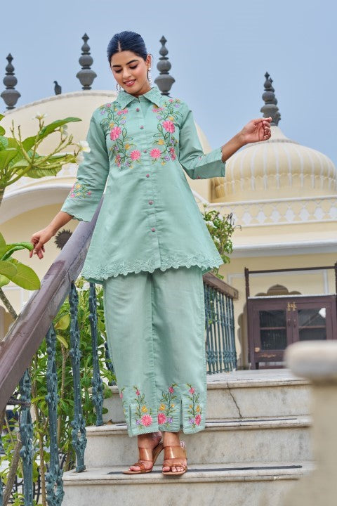 Darika Vivid Embroidery Co-ord Set