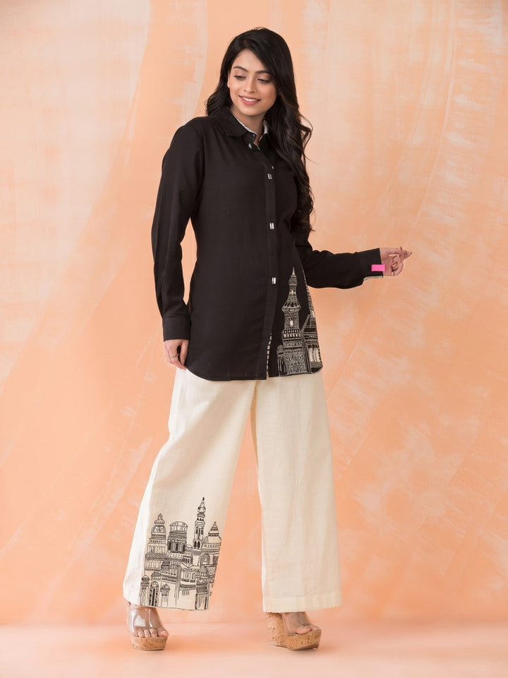 Niharika Monochrome Embroidery Co-ord Set